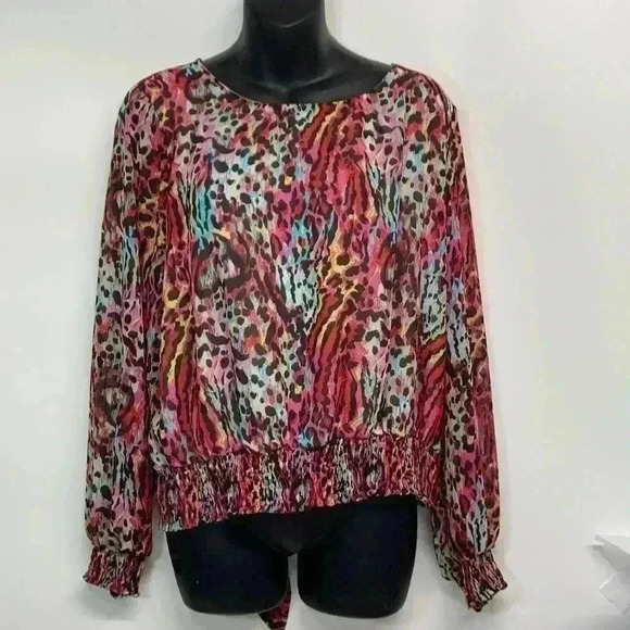 Andrew Marc Tops - Size medium mark New York colorful animal print